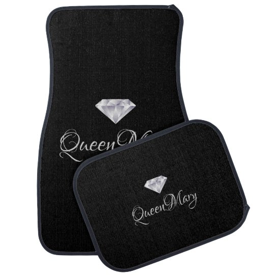 Custom Car Floor Mats Diamond Queen Name Zazzle Com