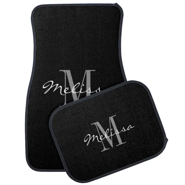 Custom Car Floor Mats Initial Script Zazzle