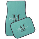 Custom Car Floor Mats - Initial Script Blue Custom Car Floor Mats - Initial Script Blue