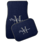 Custom Car Floor Mats - Initial Script Navy Blue Custom Car Floor Mats - Initial Script Navy Blue