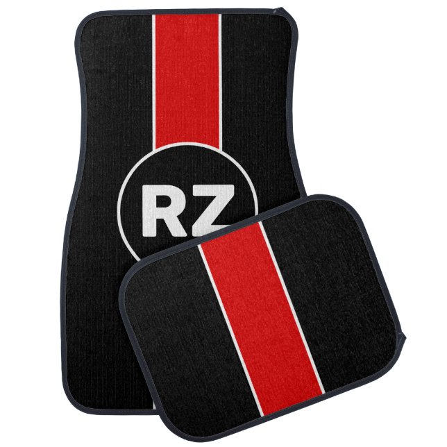 Custom Car Floor Mats - Initials Numbers Unique (Set)