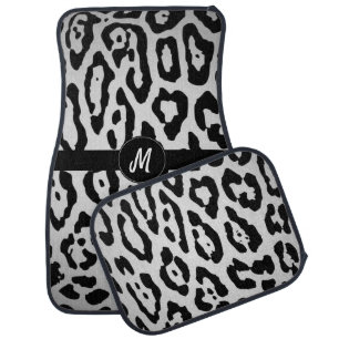 Custom Car Floor Mats - Leopard Initial