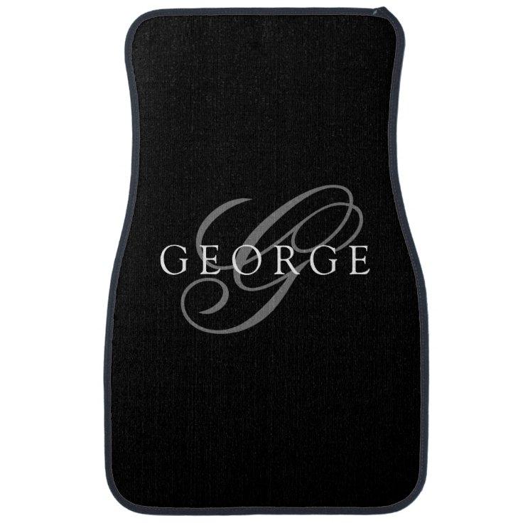 Custom Car Floor Mats Monogram initial Script Zazzle