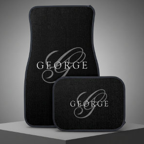 Custom Car Floor Mats Monogram initial Script