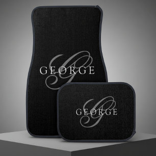 Custom Car Floor Mats Monogram initial Script