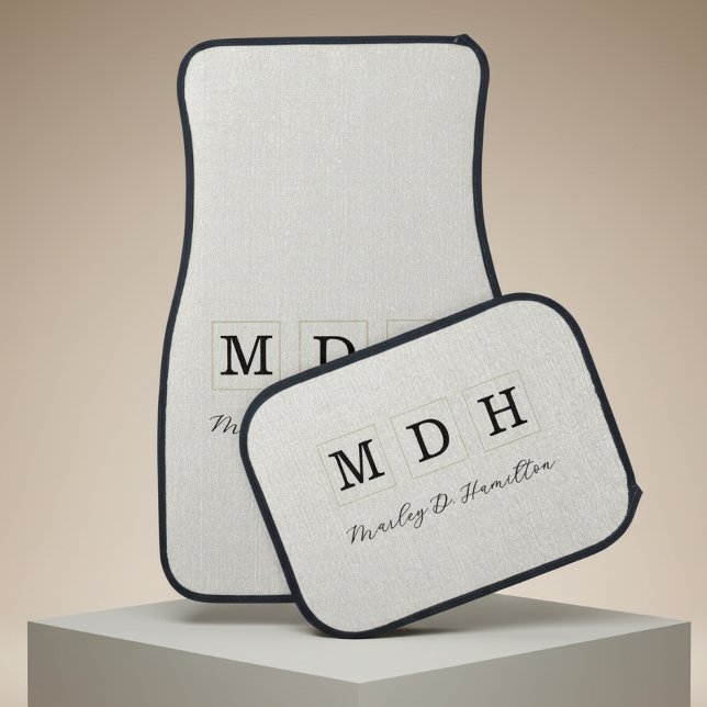Custom Car Floor Mats Monogram initial Script (Creator Uploaded)