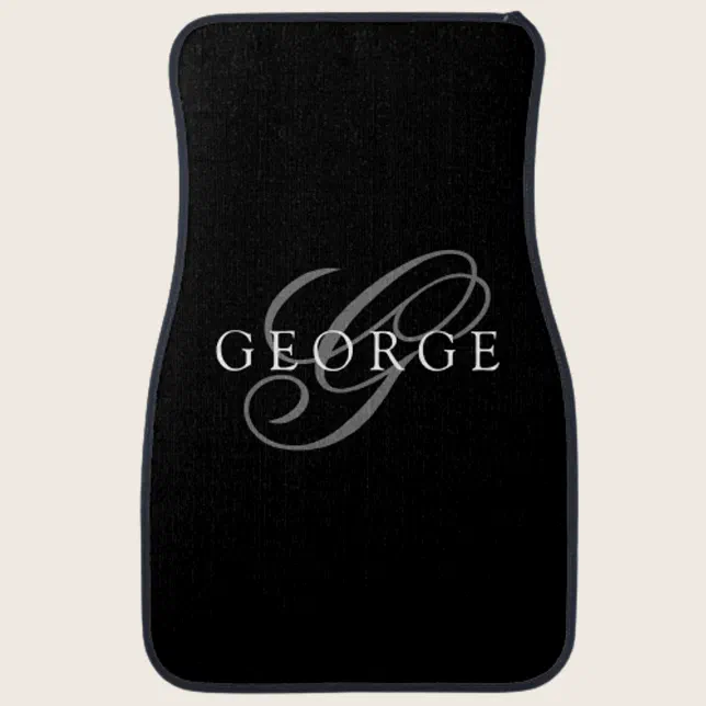 Custom Car Floor Mats Monogram initial Script Zazzle