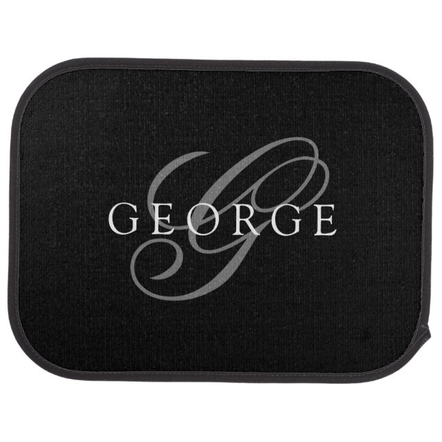 Custom Car Floor Mats Monogram Name (Rear)