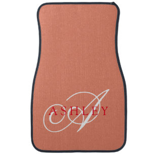 Custom Car Floor Mats Monogram Script