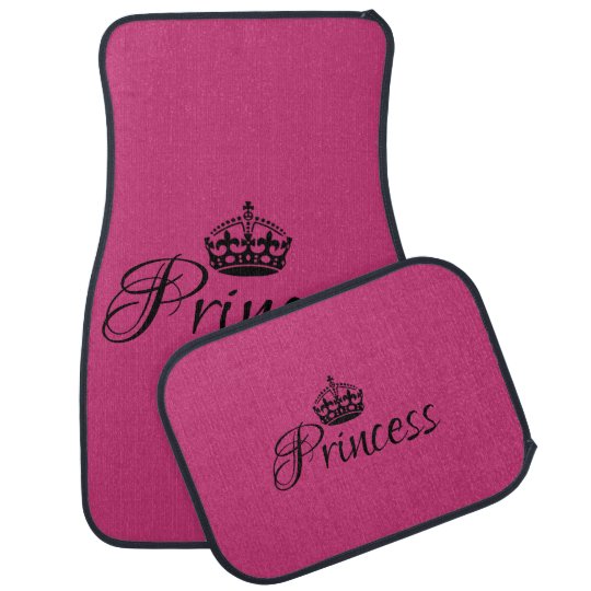 Custom Car Floor Mats Princess Deep Pink