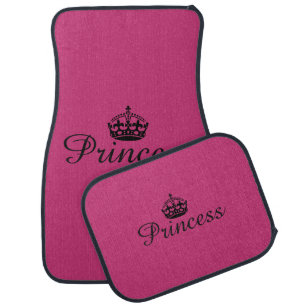 Custom Car Floor Mats - Princess Hot Pink