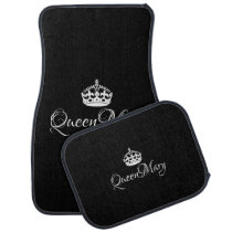 Custom Car Floor Mats - Queen Name Custom Car Floor Mats - Queen Name