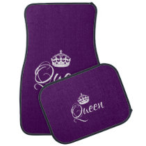 Custom Car Floor Mats - Queen Purple Custom Car Floor Mats - Queen Purple