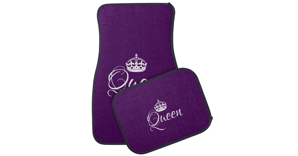 Custom Car Floor Mats Queen Purple Zazzle