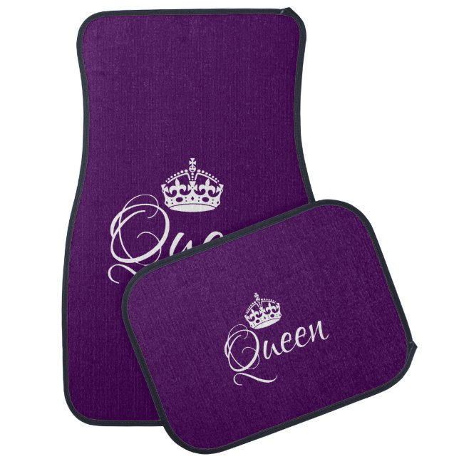 Custom Car Floor Mats - Queen Purple (Set)