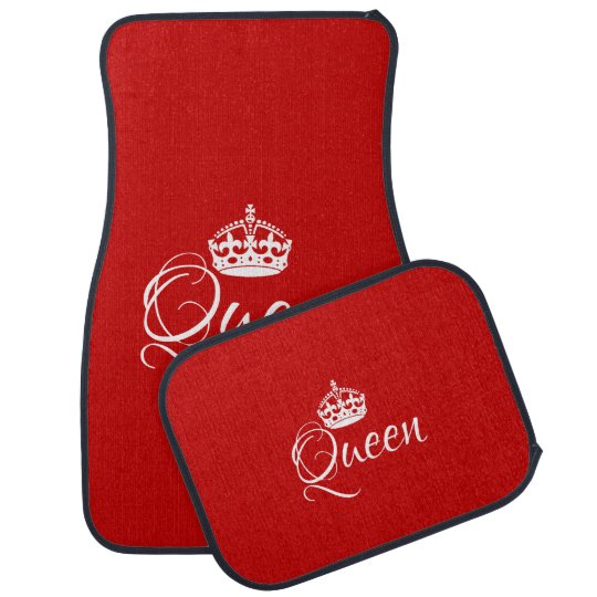 Custom Car Floor Mats Queen Red