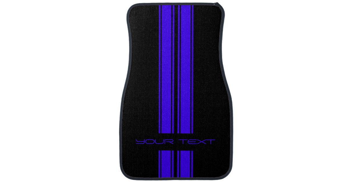 Custom Car Floor Mats Stripe Type Blue Zazzle