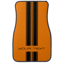 Custom Car Floor Mats - Stripe Type Orange Custom Car Floor Mats - Stripe Type Orange