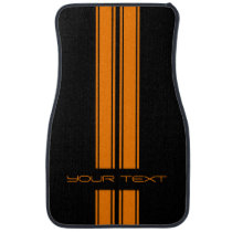 Custom Car Floor Mats - Stripe Type Orange Custom Car Floor Mats - Stripe Type Orange