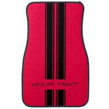 Custom Car Floor Mats - Stripe Type Red by AutoBoys at Zazzle