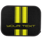 Custom Car Floor Mats - Stripe Type Yellow