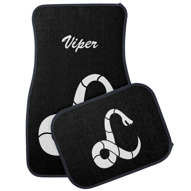 Custom car floor mats with viper snake logo (Set)