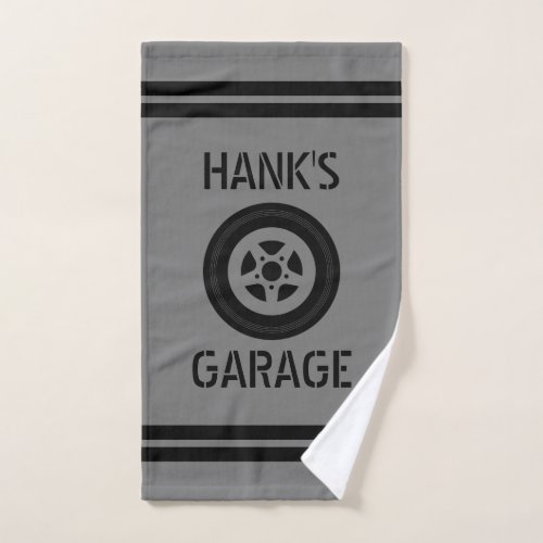 Custom car garage hand towel gift for mechanic