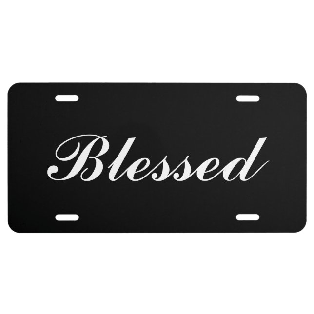 Custom Car License Plate - Blessed (Front)