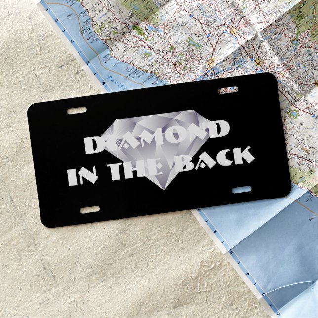Custom Car License Plate - Diamond In The Back (In Situ)
