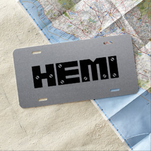 Custom Car License Plate - HEMI Silver