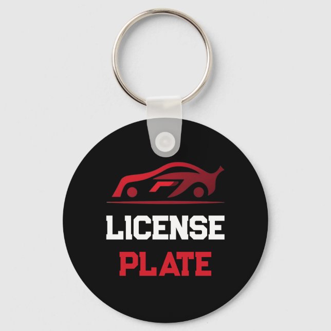 Custom Car License Plate Keychain (Front)