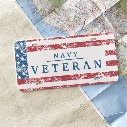 Custom Car License Plate _ Navy Veteran