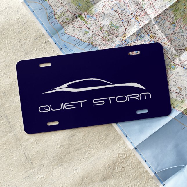 Custom Car License Plate - Silhouette Quiet Storm (In Situ)