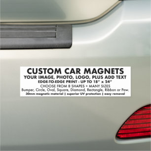Custom Car Magnet - Classic Bumper Sticker 11"x3"