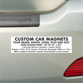 Custom Car Magnet - Classic Bumper Sticker 11"x3"