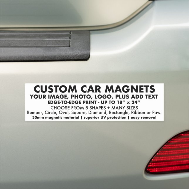 Custom Car Magnet - Classic Bumper Sticker 11"x3" (In Situ)