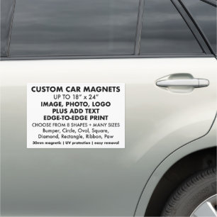 Custom Car Magnet - Large Rectangular 18"x12"