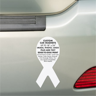 Custom Car Magnet - RIBBON Shape 4" x 8"