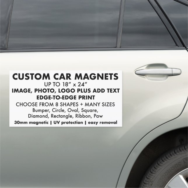 Custom Car Magnet - Very Large Rectangular 24"x12" (In Situ)
