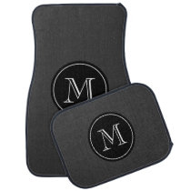 Custom car mat set with elegant monogram letters Custom car mat set with elegant monogram letters