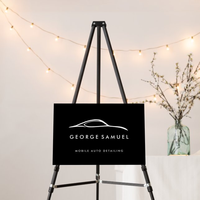 Custom Car Repair & Modern Auto Detailing Foam Board (In Situ (Stand))