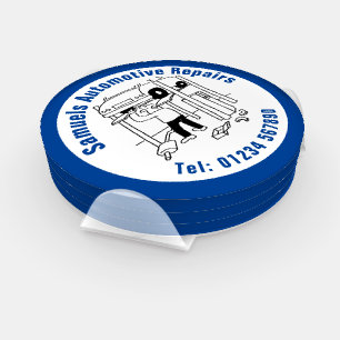Custom Car Repairs Mechanics Garage Coaster Set