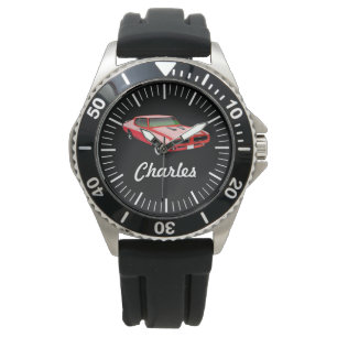 Custom Car Watch - Muscle Car Red