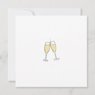Custom card, Cheers champagne flutes Card
