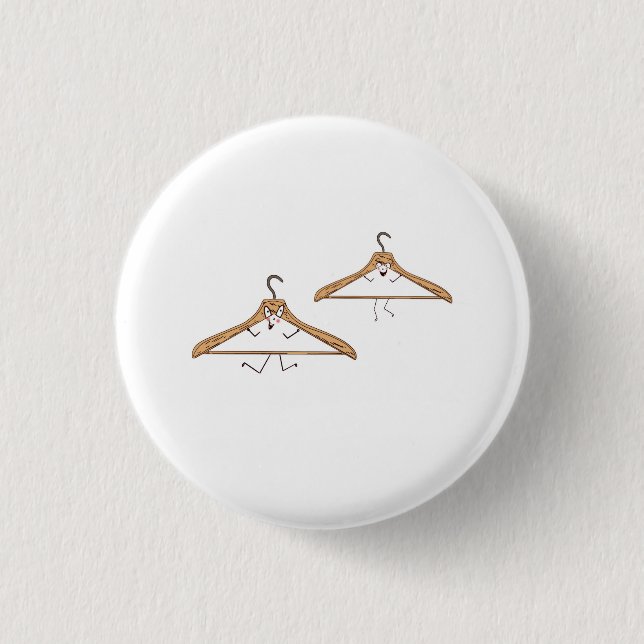 Custom card. funny Hangers Button (Front)