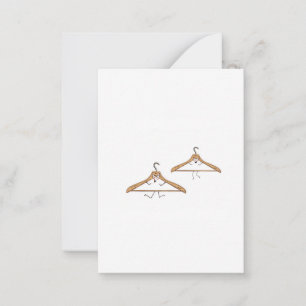 Custom card. funny Hangers Note Card