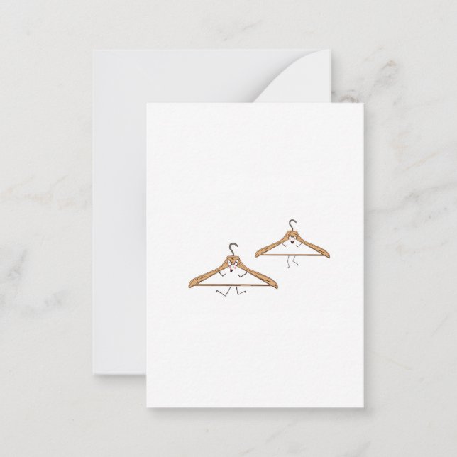 Custom card. funny Hangers Note Card (Front)