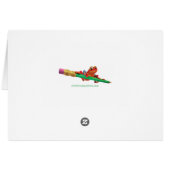 Custom card Snoozing little Ladybug sunflowers (Back Horizontal)