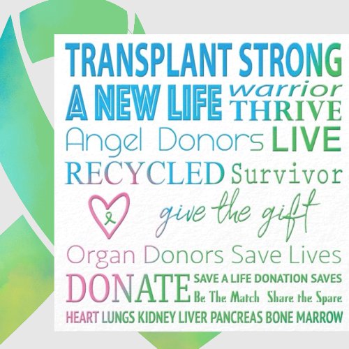 Custom Card Transplant Organ Donation Awareness