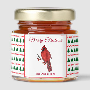 Custom Cardinal Honey Jar Favors